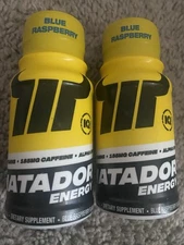 Matador Energy Shots, 2 Pack, Blue Raspberry, Sugar Free, Exp. 10/25
