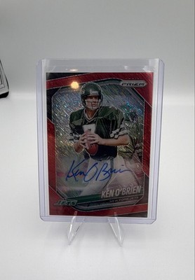 2025 Panini Prizm - Ken O'Brien #185 Red Shimmer Prizm Autographs /35 (AU)