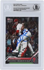Michael Lorenzen Phillies Signed 2023 Topps Now Tosses No Hitter #685 BAS Card