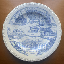 Vernon Kilns Natchez Mississippi collector plate~Melinda shape~blue~made in USA