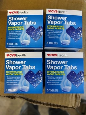 CVS Health Shower Vapor Tabs 12 tablets aroma therapy methol camphor eucalyptus