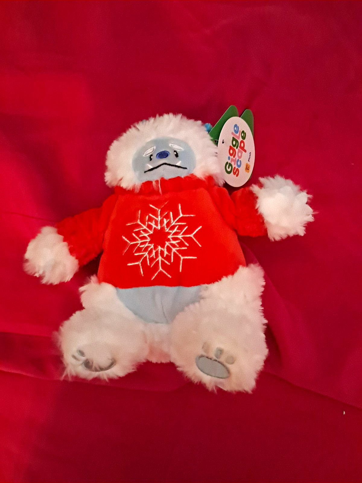 Christmas Bear Plush Doll Red/White Snowflake Sweater Washable 2021 Age 3+
