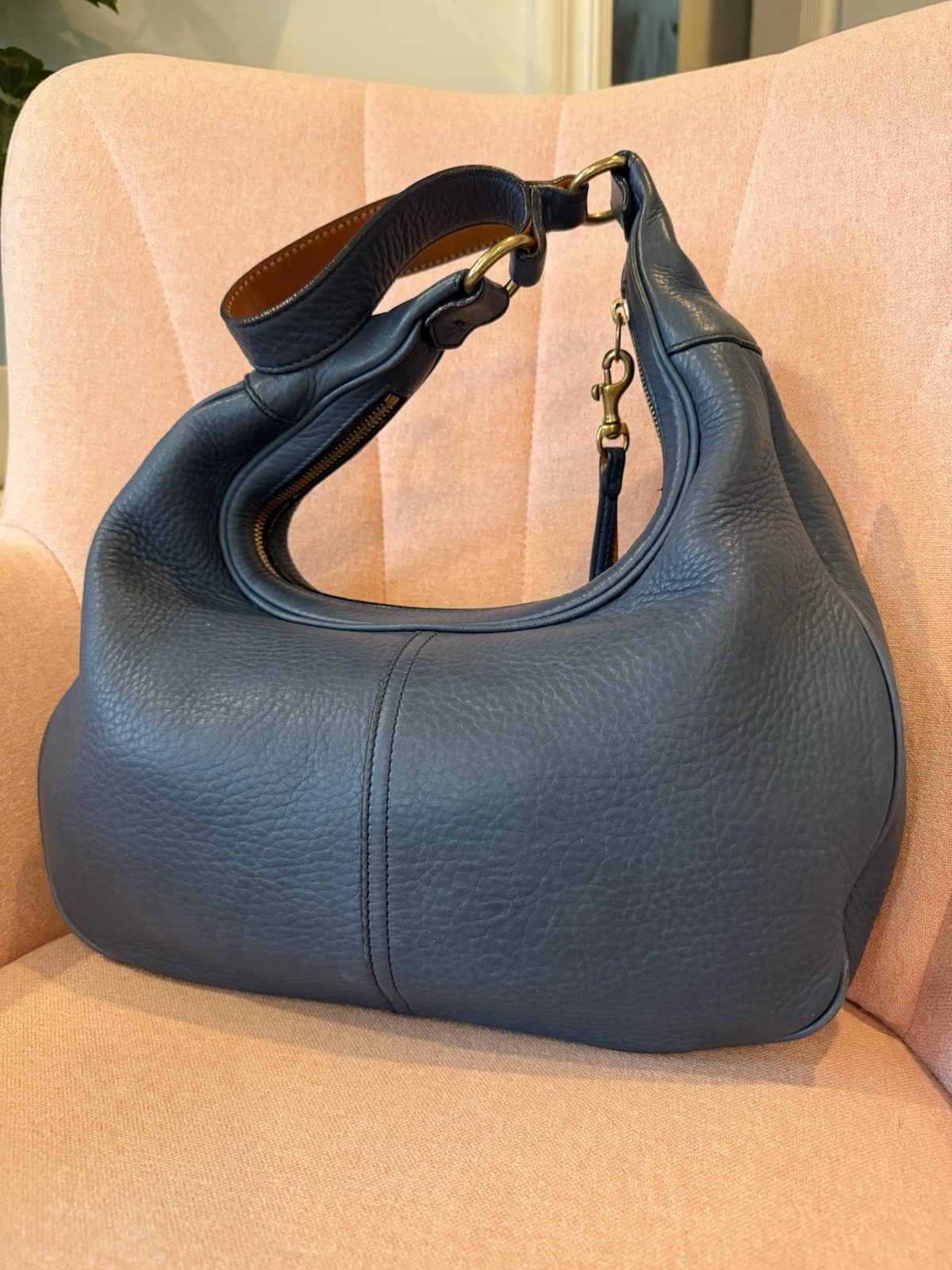 Coach Vintage Light Blue Leather Hobo Shoulder Bag 9621 No Hang Tag