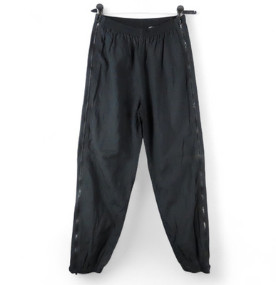 Helly Hansen Europa BLACK PARACHUTE TRACK PANTS Full Zippers Down Both Sides M
