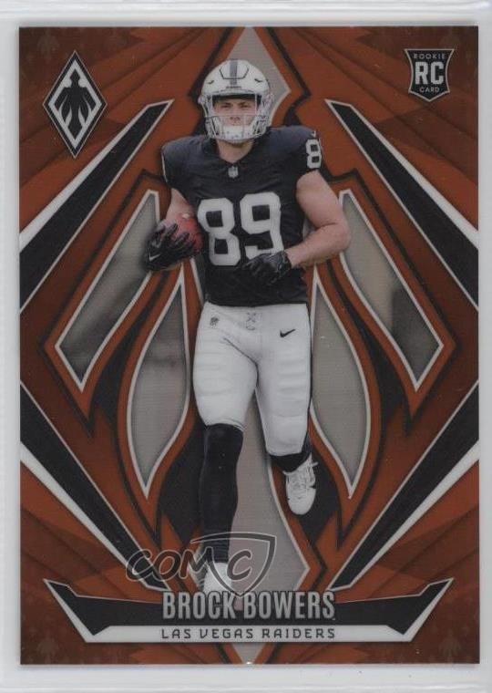 2024 Panini Phoenix Rookies Orange Brock Bowers #165 Rookie RC
