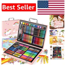 Compact 183-Pack Drawing & Painting Set - Non-Toxic Art Supplies for All Ages