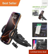 Universal CD Slot Phone Mount   360  Rotating Car Phone Holder with Secure CD...