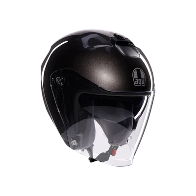 Casque Jet AGV IRIDES Mono Asfalto Grey - Photo 1/4