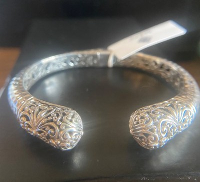 Sarda, Bali Handcrafted, Beautiful,Versatile,Sterling Tip-Tip Bracelet Sz 6.25 