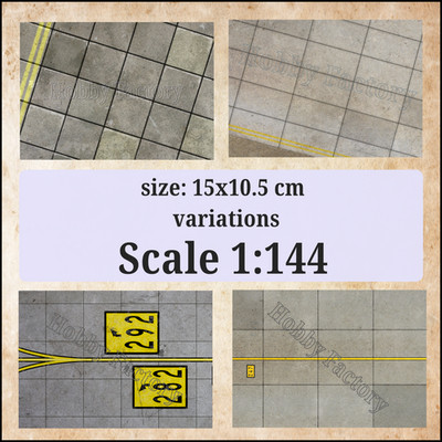 1:144 Airfield Display Base Variations 15x10,5cm - A6 Größe 3mm PVC PCV