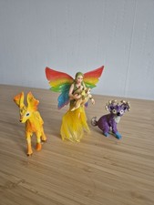 Schleich Bayala Fantasy Set Of 3. Rainbow Elf Meena, Mita and Apalu