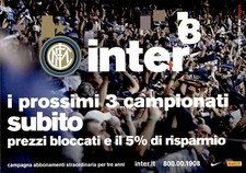 cartolina postcard Calcio Inter Promocard #9542 campagna abbonamenti