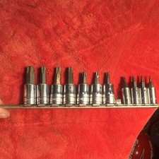 Snap-on 212EFTX  11 Piece (T55) TORX Bit Socket Set, 1/4" - 3/8"  Drive