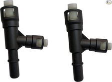 2 Pcs Black Heater Hose T Connector 15055342 15055343 (Black)