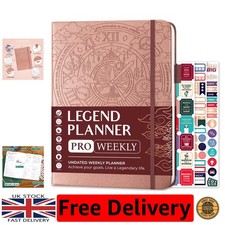 Luxus undatiertes Leben Organizer Notizbuch - monatliche & wöchentliche Layouts in Roségold