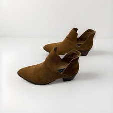 Steve Madden Boot Womens 9M Brown Doral Ankle Bootie Cutout Suede Leather Casual