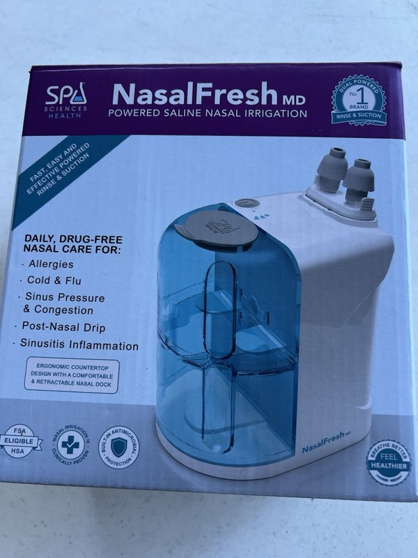 Spa Sciences Health NasalFresh MD Powered Saline Sinus Irrigation System