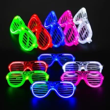 25 Pack Glow In The Dark LED Glasses Party Favor Supplies for Holiday Party