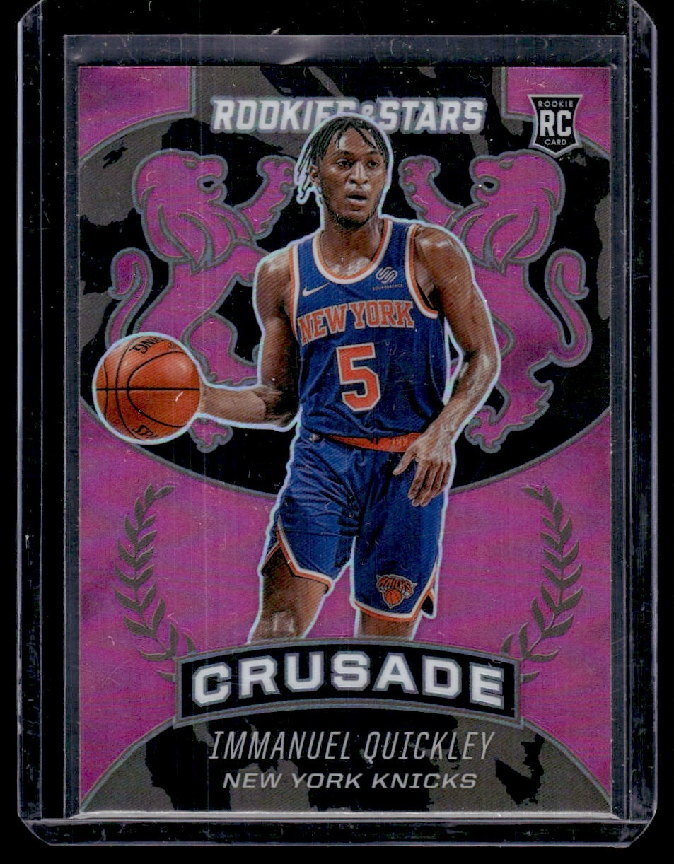 2020-21 Panini Chronicles Rookies & Stars Pink Crusade Immanuel Quickley Rookie
