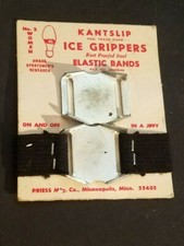 VINTAGE SHOES 1950S WOMEN KANTSLIP ICE GRIPPERS Priess MFG CO