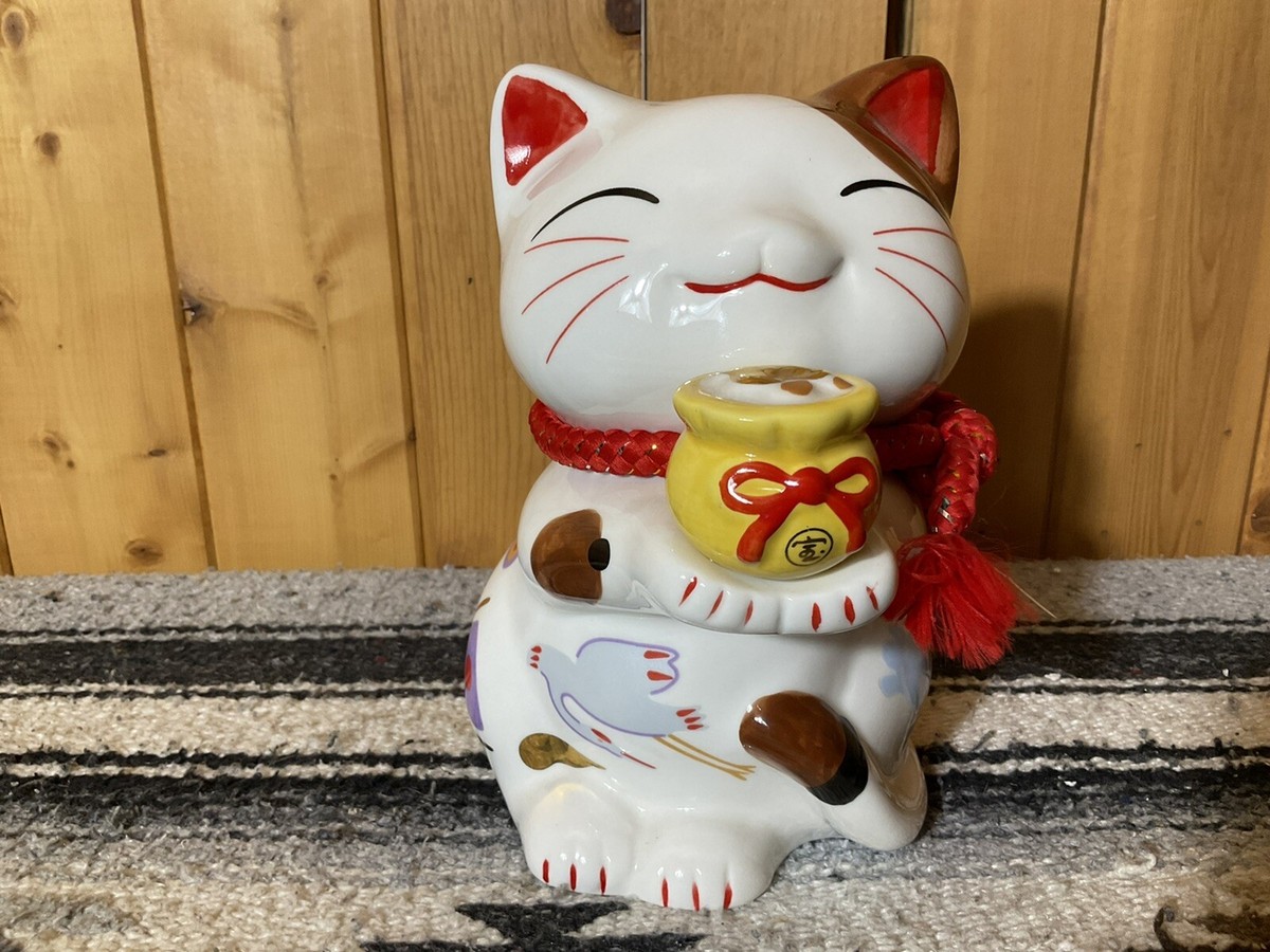 sale LOEFF LF MANEKI NEKO ホワイト Genuine Maneki Neko Adorable Good-Luck Ceramic Lucky Cat from