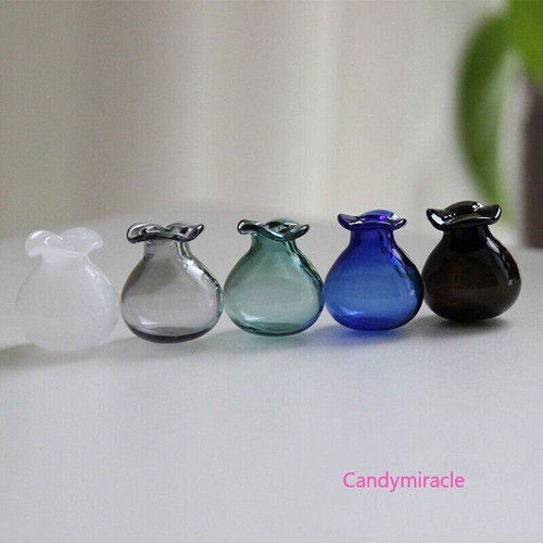 5 Stück Maßstab 1:12 Puppenhaus Miniatur Glasflaschen Vase Glaswaren Zubehör - Bild 4 von 5