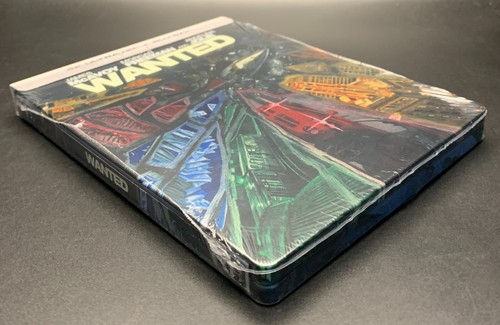 WANTED (2008) SHOUT! FACTORY EXCLUSIVE 4K UHD BLURAY STEELBOOK *NEW & SEALED* - Foto 11 di 12