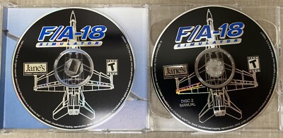 Jane s F/A-18 Flight Simulator (PC Game, 1999, CD-ROM, 2-Disk) 
