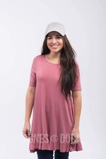 Agnes  Dora Ruffle Tunic in Soft Mauve Small