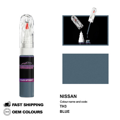 FÜR NISSAN BLUE TH3 Touch Up Lackstift Pinsel Fix Kit Kratzer Chip Set Markie...