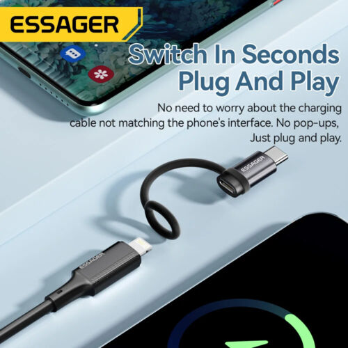 Type C To Lighting and Lighting To Type C For iPhone OTG Adapters Fast Charging - Picture 2 of 11