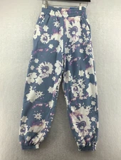 Adidas Women's Originals Floral Elastic Waist Ambient Sky Track Pant Size XS
