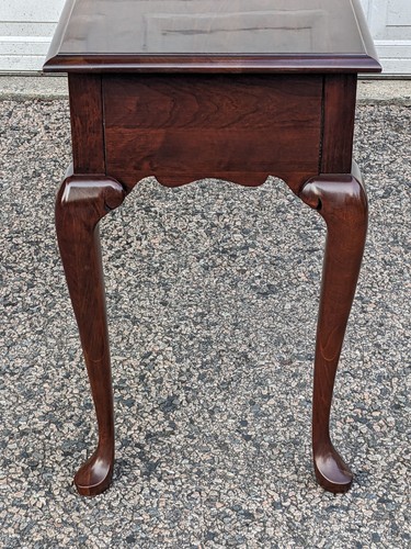 Vintage Pennsylvania House Cherry Wood Sofa Console Table, Queen Anne, 3 Drawers - Picture 11 of 19