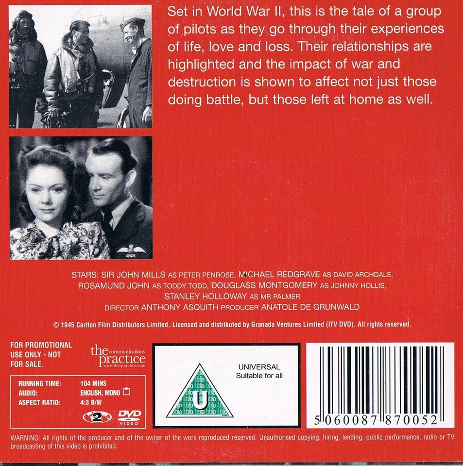 The Way To The Stars, John Mills - Michael Redgrave - Full Film - N/Paper 1945 - Image 2 of 2