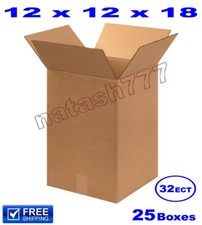 25 - 12x12x18 Cardboard Boxes 32-ECT Mailing Packing Shipping Corrugated Carton