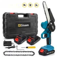 Electric Chain Saw With Spare Chain Rechargeable Handheld Pruning Chainsaw