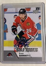 2020-21 Upper Deck AHL Star Rookies Auto Evan Barratt #196 Autograph Signed Card
