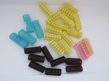 27 Four Sizes Vintage Plastic Snap On Hair Rollers - Beauty Salon Hair Curlers