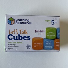 Let's Talk Cubes Homeschool Autism Ages 5 LEARNING RESOURCES 6369 NEW Sealed