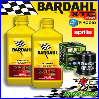INSPEKTIONSSET 2L BARDAHL XTC 10W40 + FILTER Aprilia 500 Scarabeo GT 2004 2005