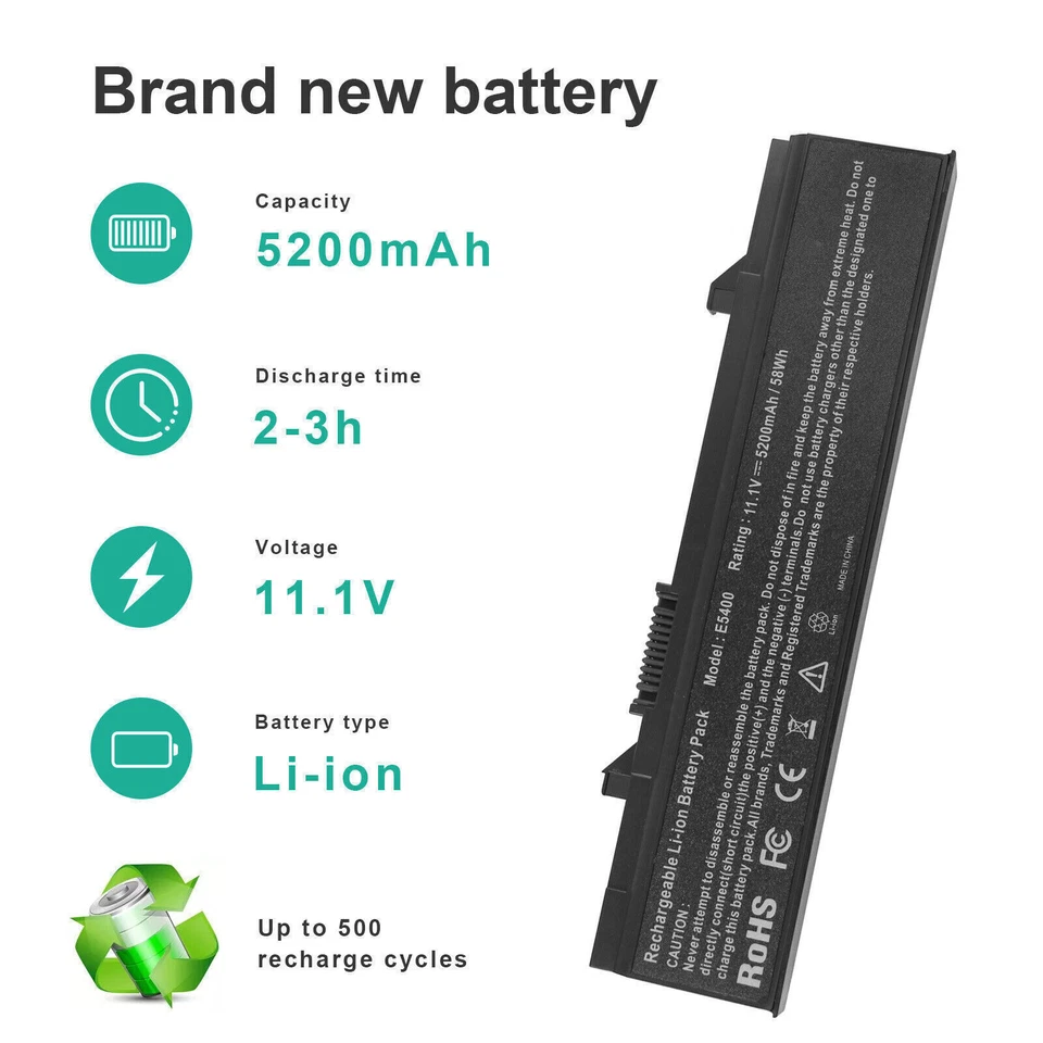 E5400 Battery for Dell Latitude E5410 E5510 E5500 KM668 KM742 KM760 T749D W071D - Image 4 of 4