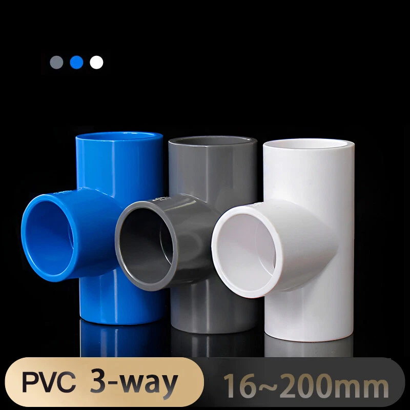 Tee Round Pipe Connector PVC Fittings T Type 3 Way Adaptor 16mm to 200mm