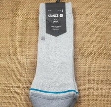 Stance Kids Icon St Crew Socks Heather Grey Color Kids Size Small Y 7-10 NWT