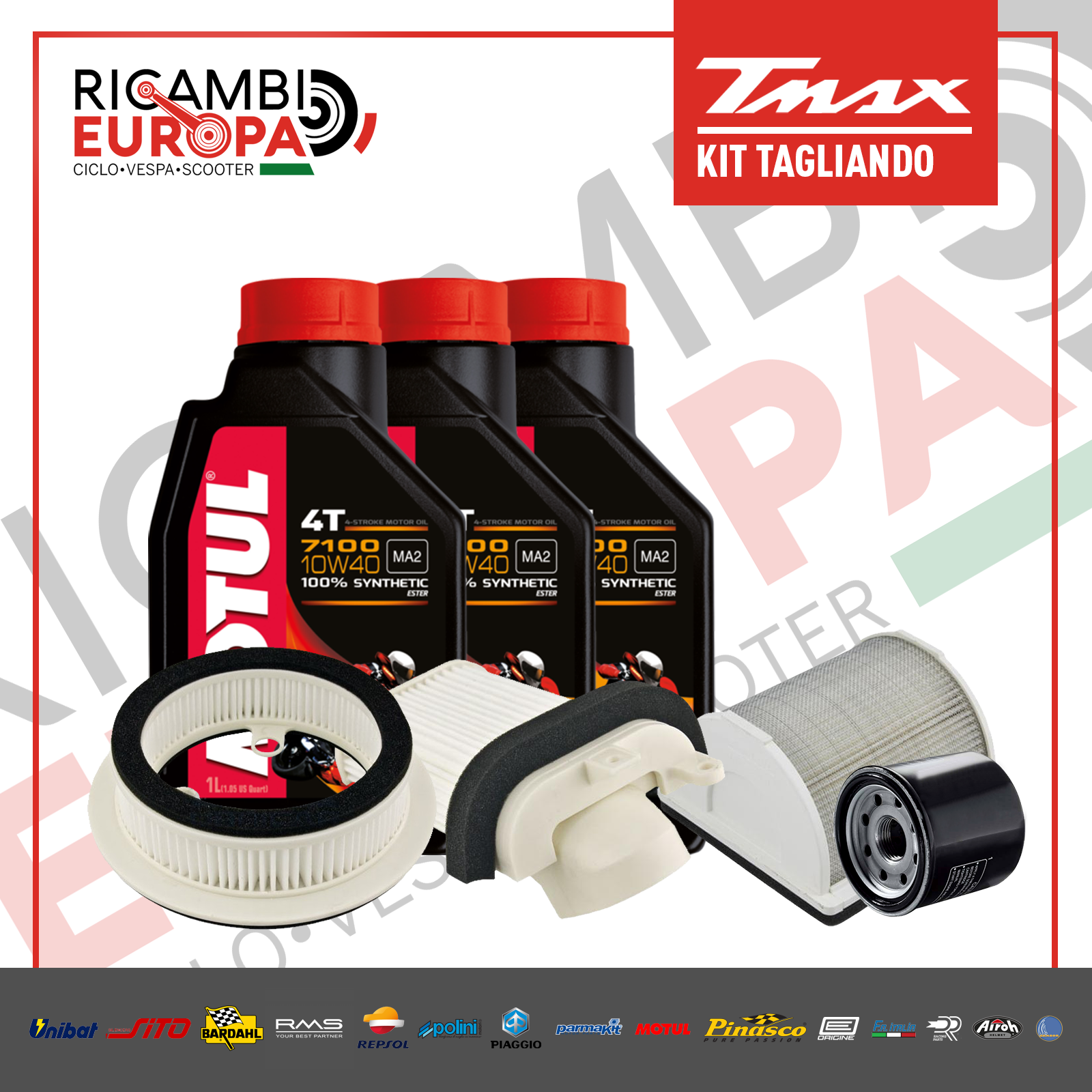 T Max 500 Kit Tagliando Yamaha T-Max TMax Olio Motul 5100 Filtri