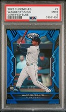 2022 Panini Chronicles Certified Wander Franco /99 Blue RC Rookie Card PSA 9