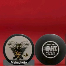SARNIA STING OHL OFFICIAL HOCKEY PUCK VEGUM MFG. MADE IN SLOVAKIA 🇸🇰
