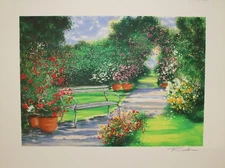 Raphael ROBIC - Lithographie originale signée - Jardin à Giverny 11