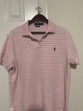 Polo Ralph Lauren Polo Shirt Youth XL Short Sleeve Pink Stripe