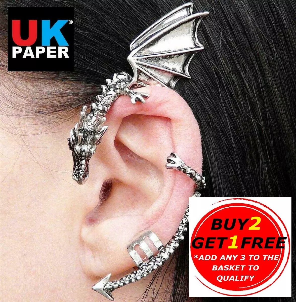Fake ear cheap cuff silver