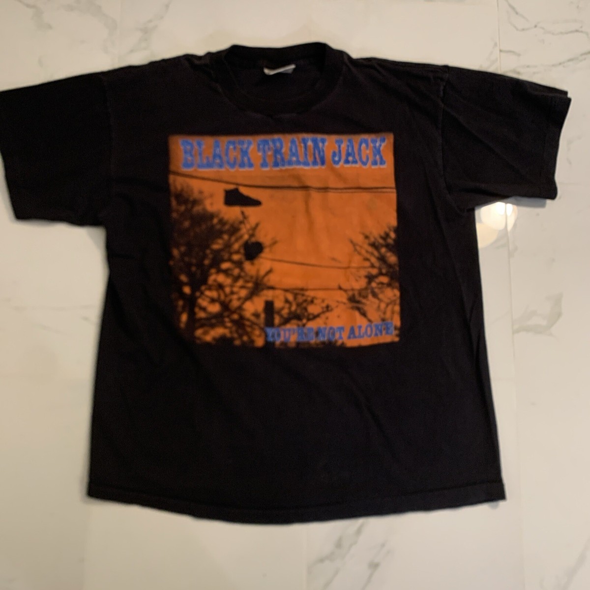 NYHC black train jack 2nd Tシャツ 1994 Black Train Jack Shirt, Size XL (Token Entry, NYHC, Greyarea